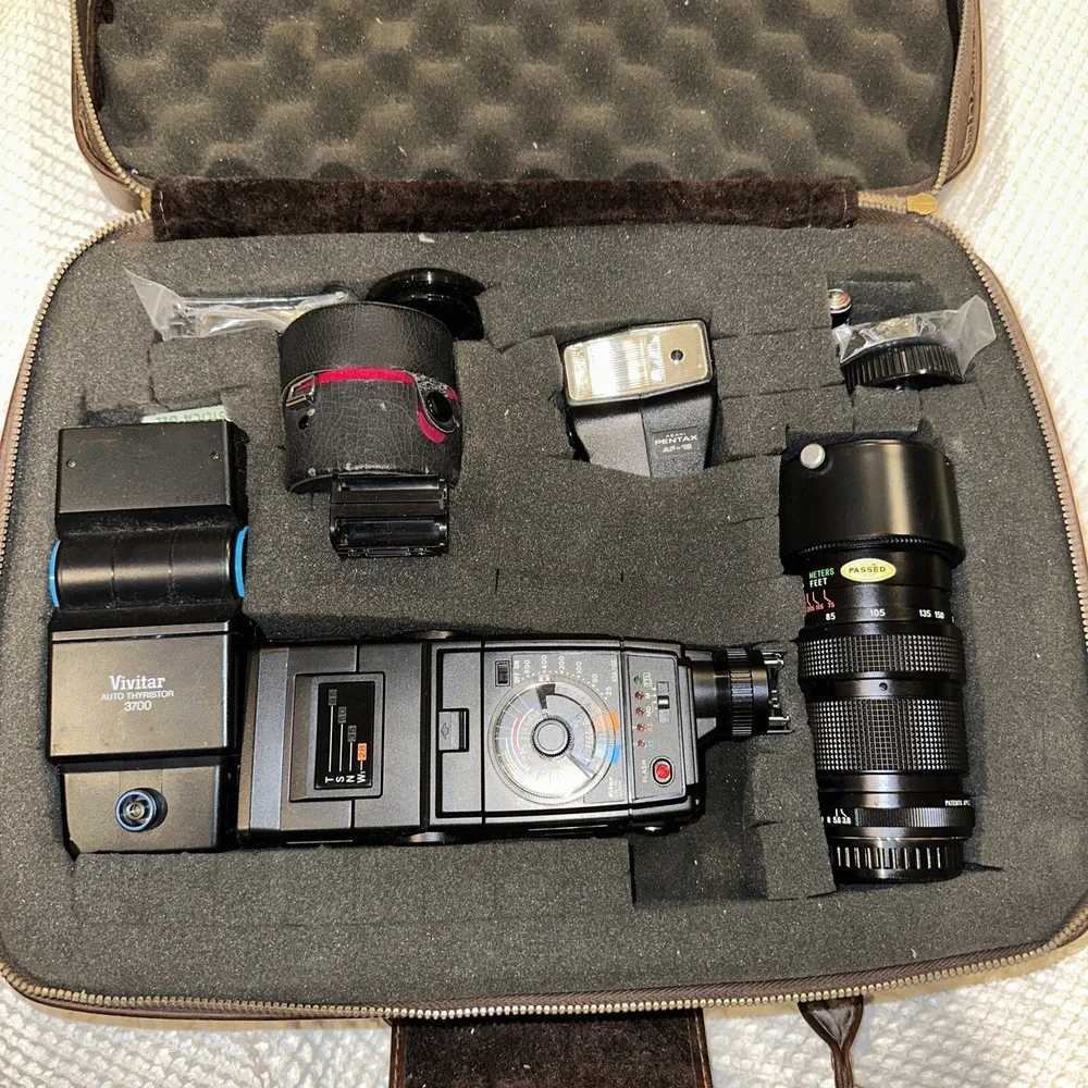 Vivitar 75-205mm f/3.8 MF MC Lens. Nikon Xenom Flash Speed light, PentaxAF, MORE